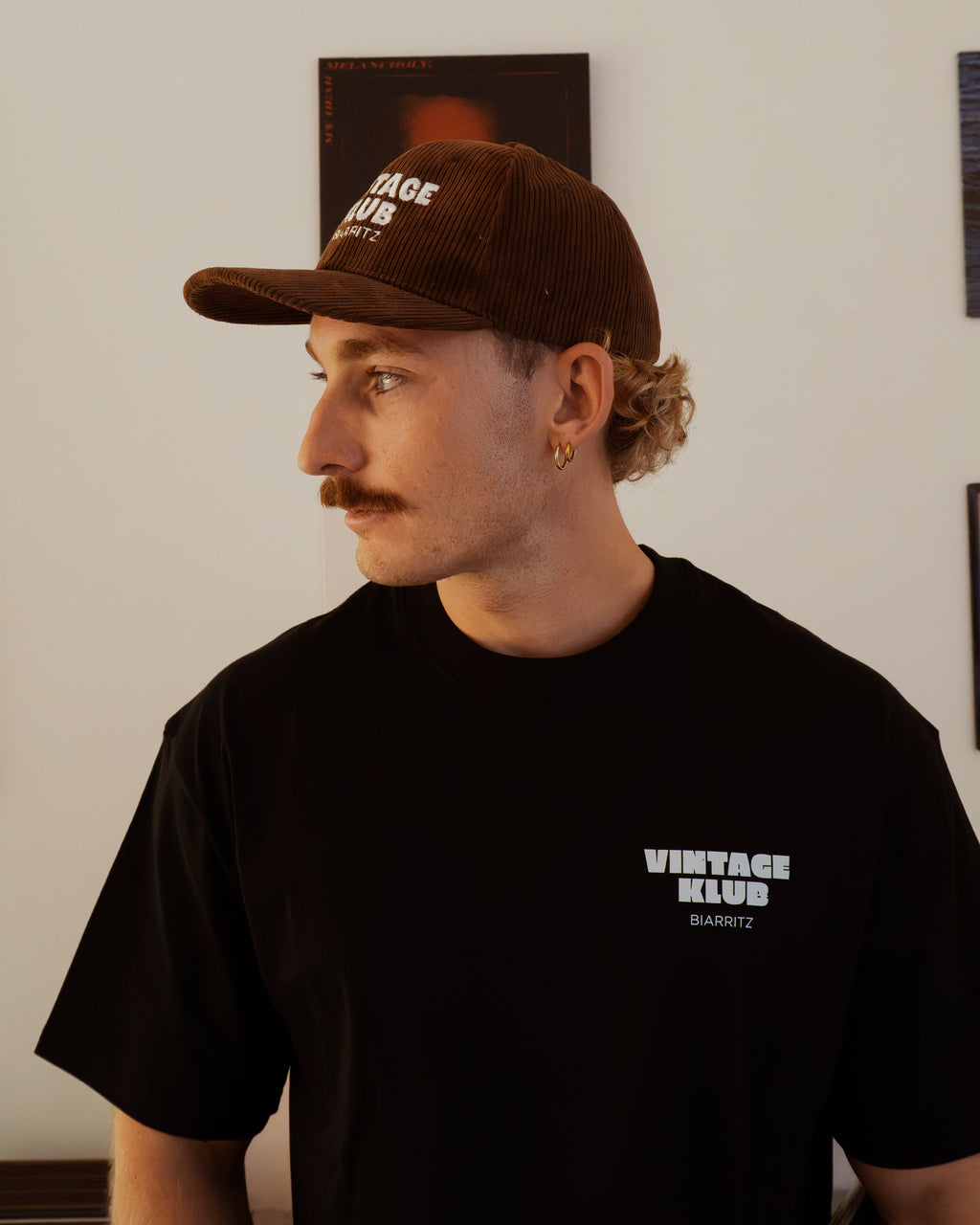 Casquette en velours côtelé